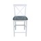 International Concepts X-back CounterHeight Stool, 24" Seat Height, White/Heather Gray S05-6132 - alternate 5